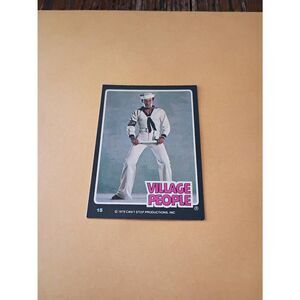 Vintage 1979 Village People Trading Card #15 Disco Era Vintage Music Collectible